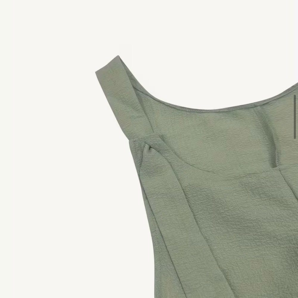 Free People Mauve Textured Pocket Romper - Tie Straps - Adjustable Lightweight - Picture 5 of 6